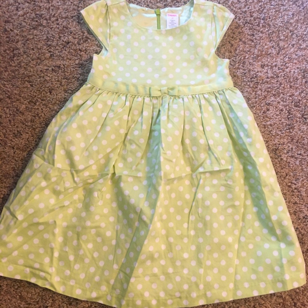 Gymboree 4T Green Polka Dot Ice Cream Social Dress